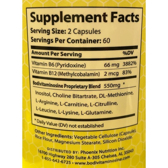 BODIVITAMINOSINE® - 120 Capsule Bottle - 60 Day Supply (2 - Bottles)