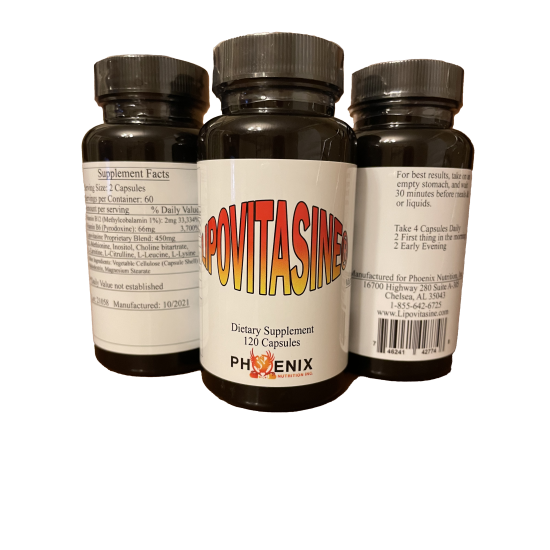 LIPOVITASINE® - 120 Capsule Bottle -  60 Day Supply (2 - Bottles)